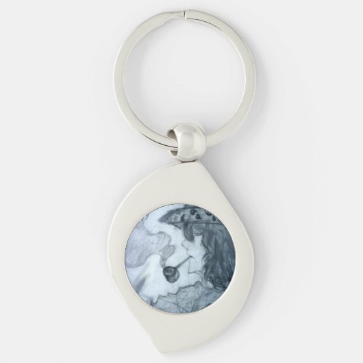 マン喫煙パイプマンガアニメ キーホルダー (正面)