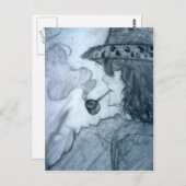 マン喫煙パイプマンガアニメ ポストカード (正面/裏面)