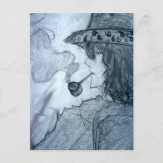 マン喫煙パイプマンガアニメ ポストカード (正面)