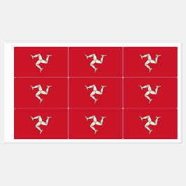マン島の国旗と愛国的なラベル ラベル