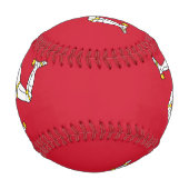 マン島の国旗を持つ愛国野球 野球ボール (正面)