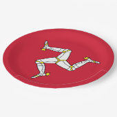 マン島の国旗 ペーパープレート (アングル)