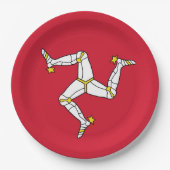 マン島の国旗 ペーパープレート (正面)