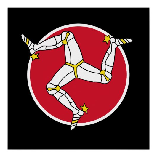 マン島の国旗 ポスター (正面)