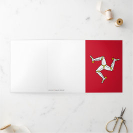 マン島の国旗 三つ折りカード