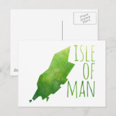 マン島の地図 ポストカード (正面/裏面)