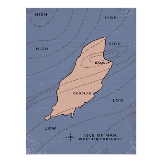マン島の天気予報 ポスター (正面)