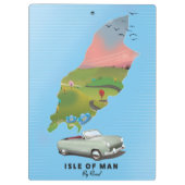 マン島の旅行ポスター クリップボード (裏面)