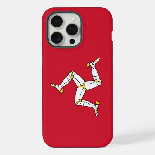 マン島の旗のApple iPhone 15 Pro Maxケース iPhoneケース (裏面)
