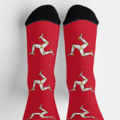 マン島の旗を持つ男性クルー用ソックス ソックス (上部)