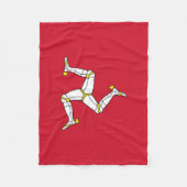 マン島の旗 フリースブランケット (正面)