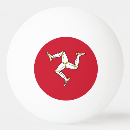 マン島の旗 卓球ボール (正面)