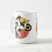 マン島スポーツMotocross コーヒーマグカップ (正面左)