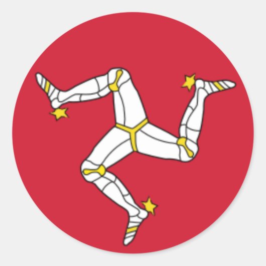 マン島ラウンドステッカー ラウンドシール (正面)