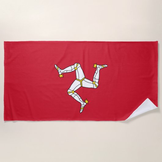 マン島国旗 ビーチタオル (正面)