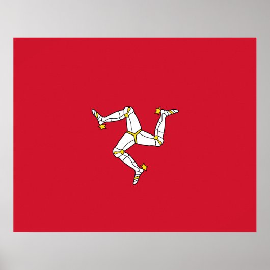 マン島国旗 ポスター (正面)