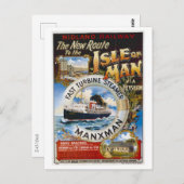 マン島,イングランド,旅行ヴィンテージスタイル ポストカード (正面/裏面)