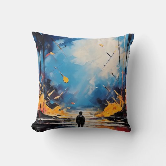 マン歩くインザフォレスト装飾用クッション クッション (正面)