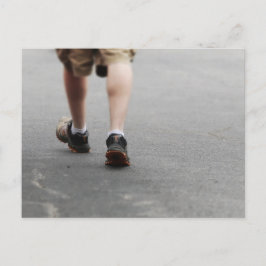 マン歩く ポストカード