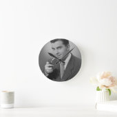 マン照明たばこ ラウンド壁時計 (ホーム)