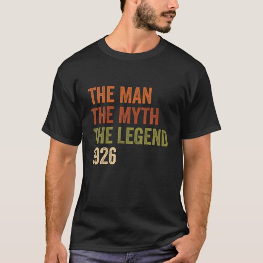 マン神話伝説1926年誕生日現在 Tシャツ (正面)
