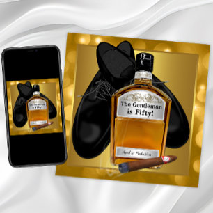 マン金ゴールド50th誕生日パーティー 招待状