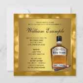 マン金ゴールド50th誕生日パーティー 招待状 (裏面)