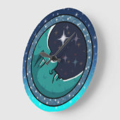 マン顔インムーン ラージ壁時計 (傾斜)