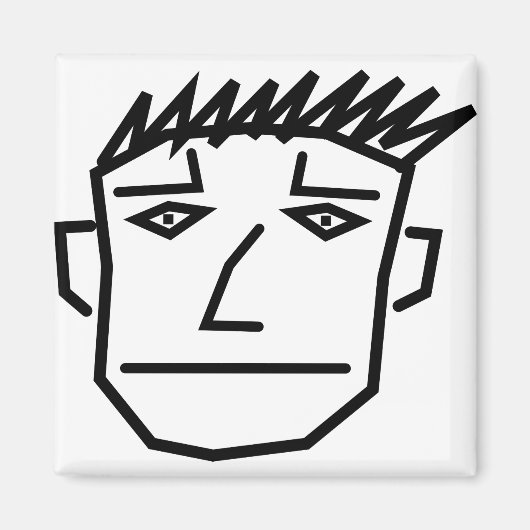 マン顔 マグネット (正面)