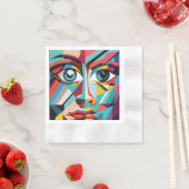 マン顔 縁ありカクテルナプキン (インサイチュ)