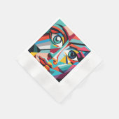 マン顔 縁ありカクテルナプキン (角)