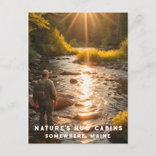 *~*マン魚釣りストリームメインピースAP49自然 ポストカード (正面)