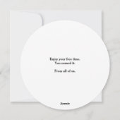 マン魚釣りレトロサンセットリタイアメントテンプレート シーズンカード (裏面)