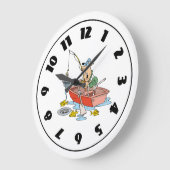 マン魚釣り時計 ラージ壁時計 (傾斜)