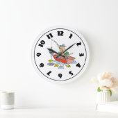 マン魚釣り時計 ラージ壁時計 (ホーム)