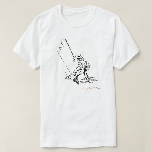 マン魚釣り Tシャツ (デザイン正面)
