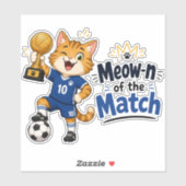 マン・オブ・ザ・マッチ サッカー猫 ステッカー シール (シート)
