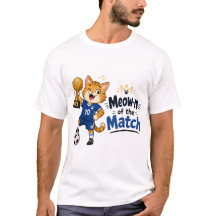 マン・オブ・ザ・マッチ サッカー猫Tシャツ