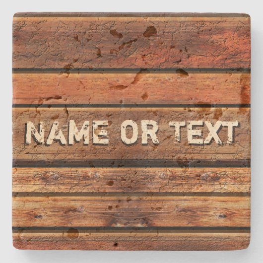 マン·ケパーソナライズされたーブ·コー素朴スター ストーンコースター (正面)