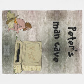 マン·ケーパーソナライズされたブ フリースブランケット (正面(横))