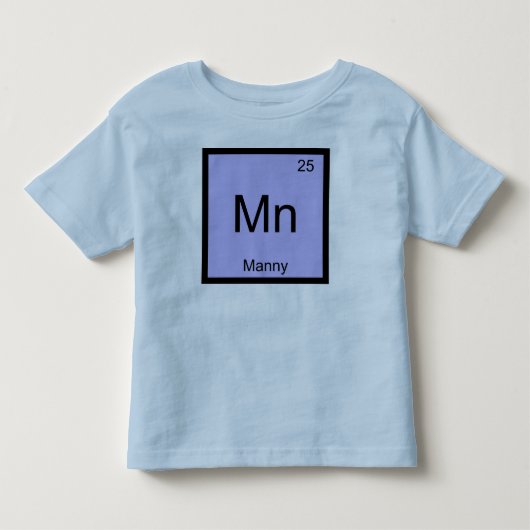 マン・ネーム・ケミストリー・エレメント・周期表 トドラーTシャツ (正面)