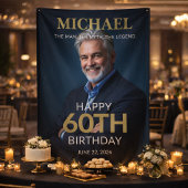 マン・マイズ・レジェンド 60歳の誕生日バナー 横断幕
