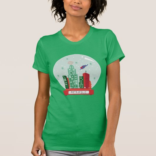 マン・メトロポすごいリス・スノー・グローブ・グラフィック Tシャツ (正面)