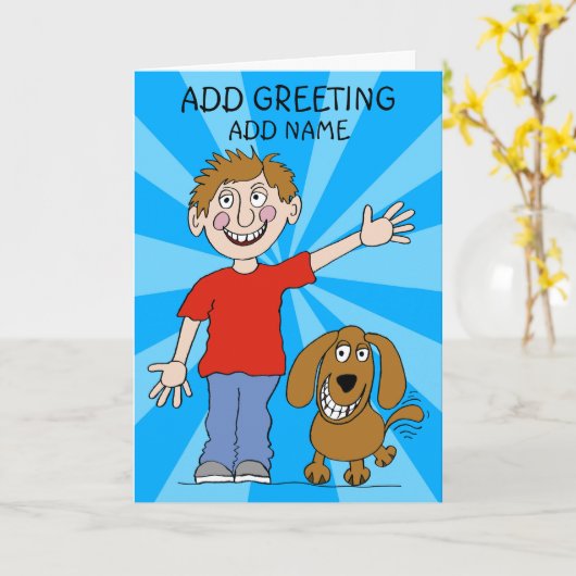 マン&最高のズ誕生日 カード (黄色い花)