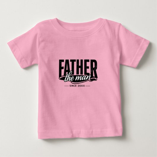 マン・神話・パパ 20XX年から ベビーTシャツ (正面)