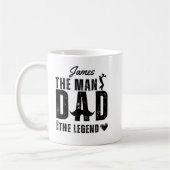 マン・神話・伝説のDAD 涼しい父の日 コーヒーマグカップ (左)