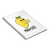 マン – gost面白いハロウィーンマンゴー幽霊パン ノートブック (右側)