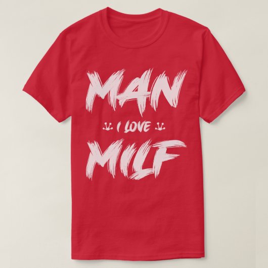 マンIラブフログズホワイト文字 Tシャツ (デザイン正面)
