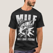 マンIラブ魚釣りおもしろい引用文 Tシャツ (正面)