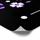 マンI愛する花パープル文字 ポスター (角)